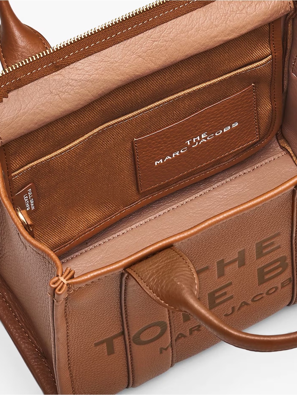 Marc Jacobs The Tote Bag Small Pebbled Leather in Cognac NWT - Picture 15 of 15